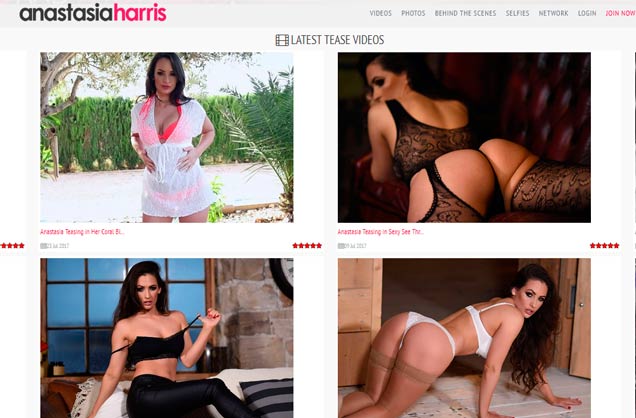 Popular premium adult website featuring a hot porn model